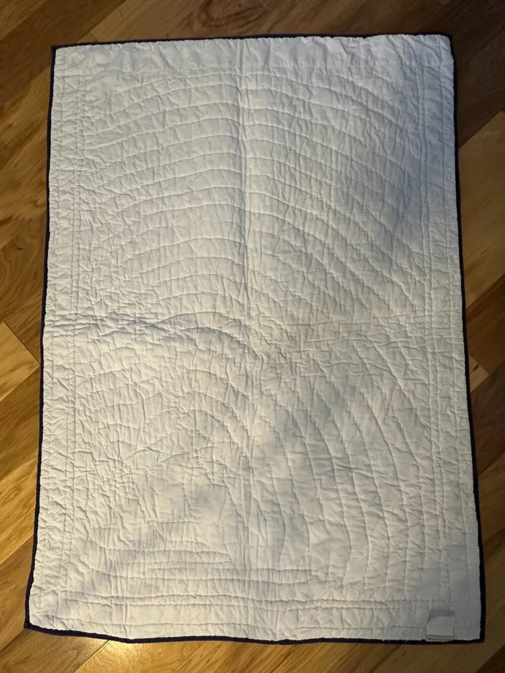 Pottery Barn Kids Nautical Sailboat Crib Quilt Coastal Baby Blanket 50x36